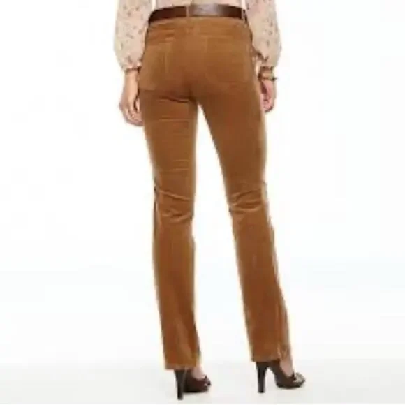Chaps Denim corduroy high rise straight leg pants - Picture 2 of 9